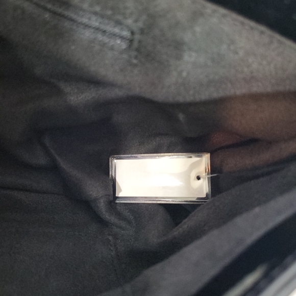 CHARLES DAVID Patent Leather Envelope Clutch Handbag Purse Black Foldover NWT - Picture 15 of 16